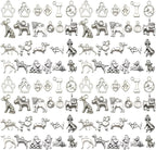WOCRAFT 120pcs Antique Silver Dog Charm by WOCRAFT