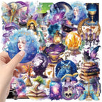 50 Pieces Magic Stickers for Transparent Scrapbooking, Witchy Crystal Aesthetic - Image 6