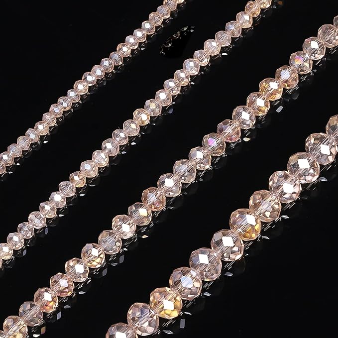 300pcs 8mm Crystal Glass Beads for Jewelry Making Faceted Rondelle Flat Beads - Image 5