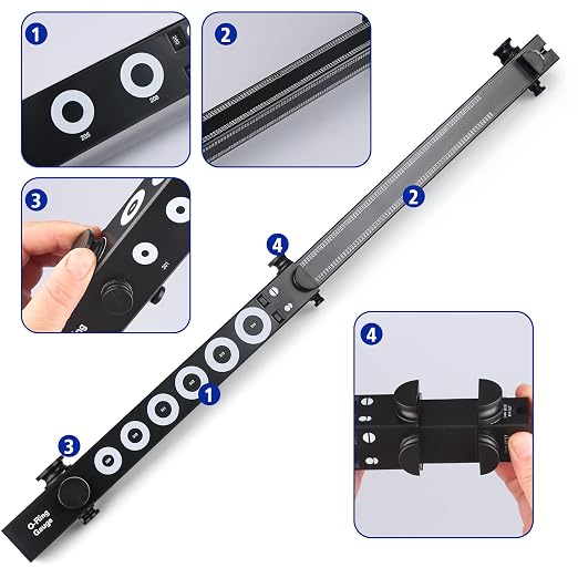O-Ring Gauge Make Work Smart, Telescoping O Ring Sizing Plastic Gauge, Slide - Image 6