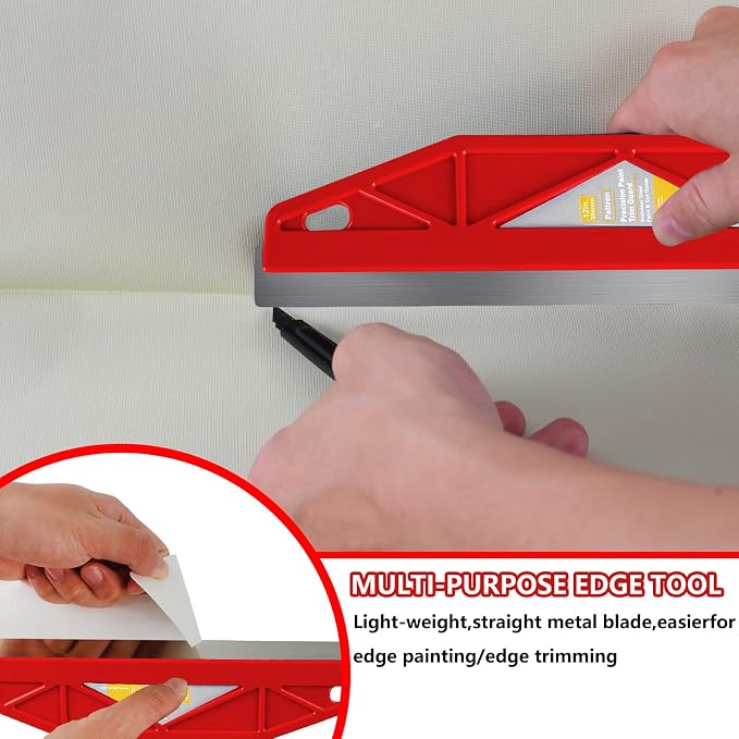 12-Inch Paint Edger & Trim Guard, Stainless Steel Straight Edge Tool | Painters - Image 6