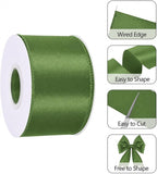 Spring Moss 2.5 Inch Continuous 25 Yards Satin Wired Ribbon - Image 3