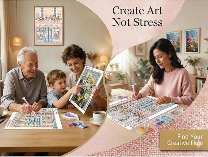 Ausanrl Bookshop Square Diamond Painting Kits - Image 7