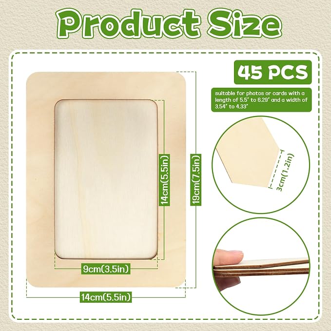 VOKOY 45 Pack Wooden Picture Frames - Image 2