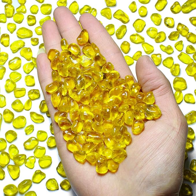 Glass Stones, 1Lb/460g Irregular Sea Glass Pebbles Non-Toxic Artificial - Image 5