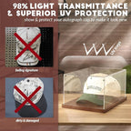 JupDec Hat Display Case, UV Protection Signed Hat Transparent Showcase - Image 5