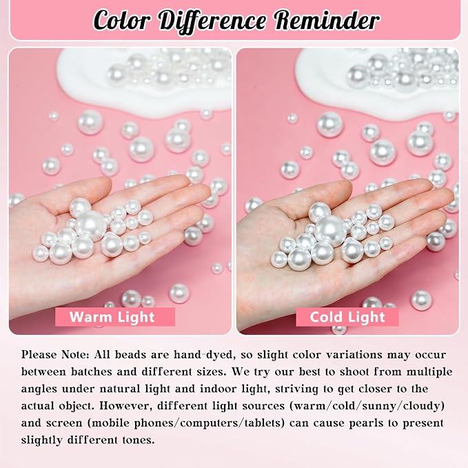 2000PCS Pearls for Crafting, Candles Centerpiece, DIY Crafts, Jewelry Making - Image 8
