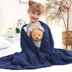 Weighted Blanket Kids 3lbs, Cooling Heavy Throw Blanket by BETU