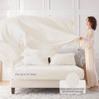 MUXHOMO 7 Pieces King Comforter Set, Seersucker Bed in a Bag King Size - Image 3