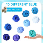 Flylin Needle Felting Wool, 10 Colors Fiber Wool Yarn Roving Set | 10g per Color - Image 4