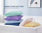 Pillow Cases, King Size Cotton Percale Weave Pillowcases, Pre-Shrunk Breathable - Image 6