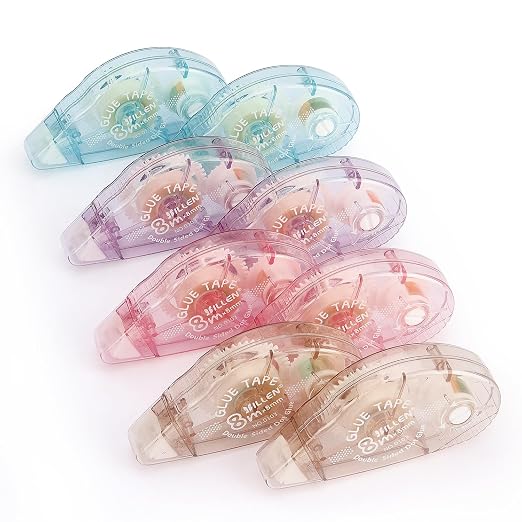 LONGKEY 8 Pack Scrapbook Tape Double Sided Tape Roller - Image 3