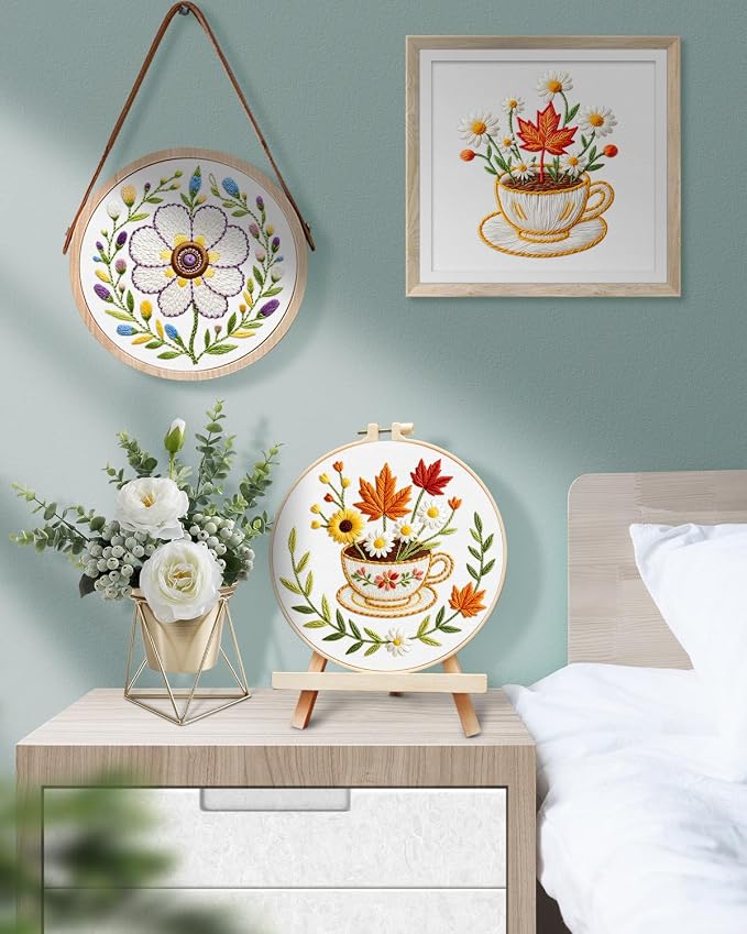 TINDTOP Embroidery Kit for Adult, 3 Pack Embroidery DIY Starter Kit, - Image 6