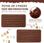 2PCS Silicone Molds for Chocolate, Number Letter Molds, Reusable Candy Molds - Image 7