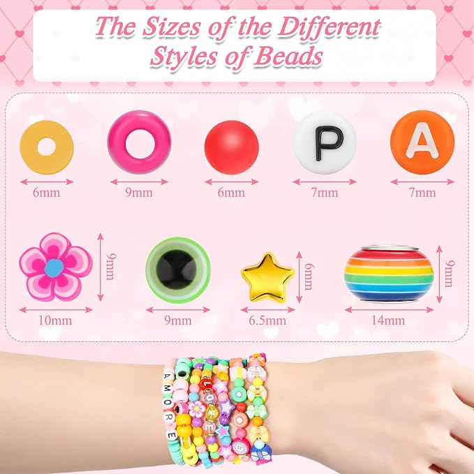 PAXCOO 2435PCS Bracelet Making Kit Including All Kinds of Beads - Image 4