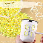 1500PCS 6mm Resin Jelly Rhinestones in Bulk, Bedazzling Flatback Crystals - Image 4