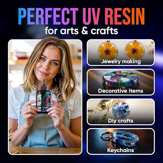 CRAFT RESIN 1000g UV Resin Kit Hard Type Low Viscosity – Crystal Clear and - Image 2