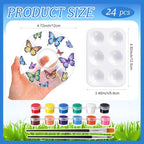 Sabary 29 Pcs DIY CD Painting Kit Painting Gift Include 24 Pcs 4.72'' Blank Cds - Image 2