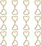 24 Pcs Heart Swivel Spring Clasps，Metal Spring Key Chain Hook Clasps，Clip by Unknown