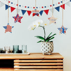 50Pcs Unfinished Wooden Stars Ornanents Independent Christmas Decoration - Image 2