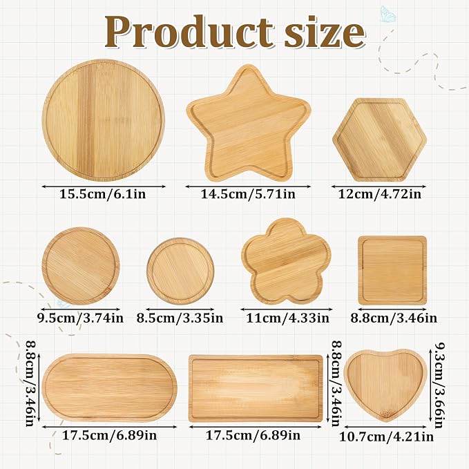 10 Pcs Wooden Mosaic Bases Kits - Image 2