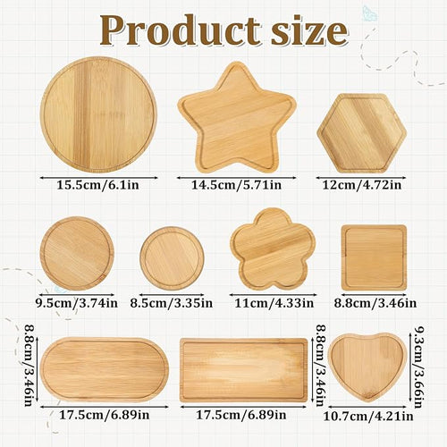 10 Pcs Wooden Mosaic Bases Kits - Image 2