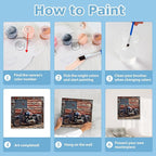 hkejoi Framed Paint by Number American Flag - Image 8