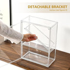 3 Tier Display Case for Collectibles, Storage Container - Image 5