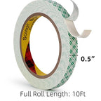 3M Double Sided Foam Tape 0.5" x 10Ft, 1 Pack - Image 3