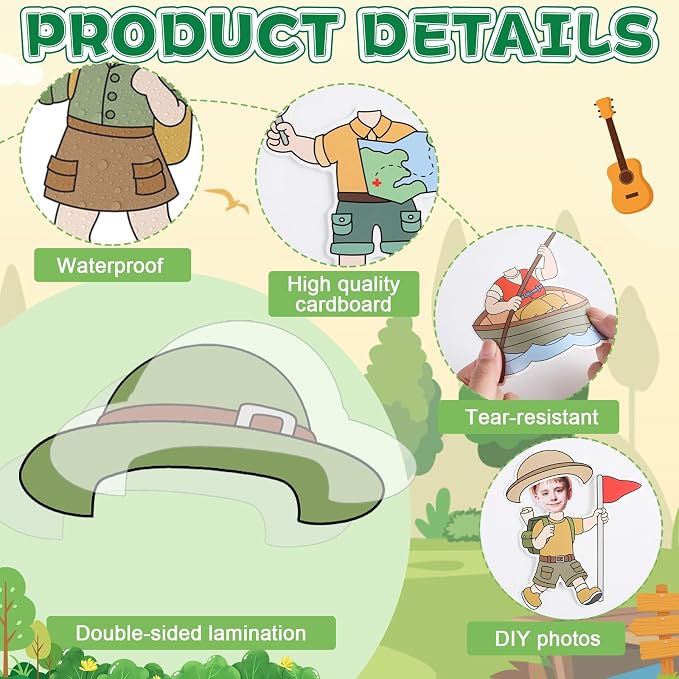 60pcs Camping Theme DIY Cutouts Camper Bulletin Board Decoration Set Camping - Image 3