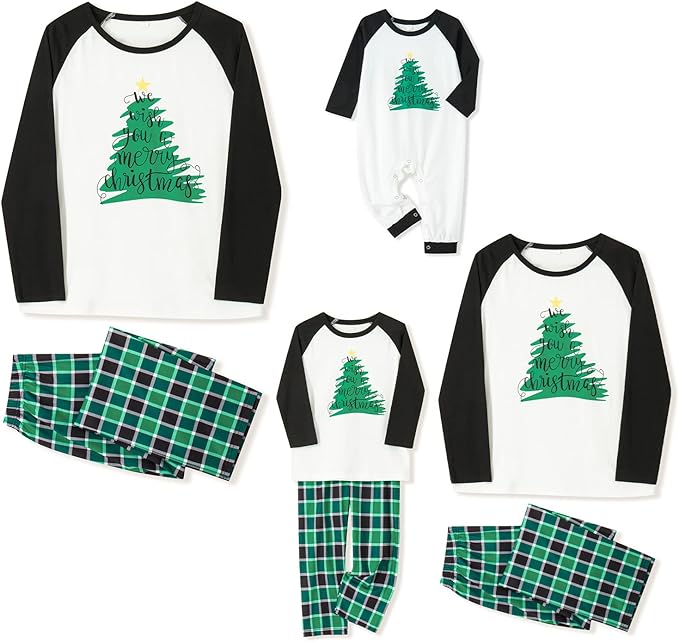 Awoscut Family Christmas Pajamas Matching Pajamas for Family, Xmas PJs Sets Holiday Sleepwear