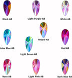 200 Pcs 9x18mm AB Rhinestones for Bedazzling, Rainbow Effect Craft Gems for - Image 2