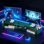 Spacrea Metal Desk Organizers and Accessories, Dual Monitor Stand Riser - Image 7