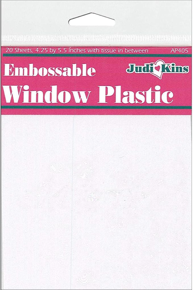 Judikins Embossable Window Plastic Sheets, 4.25-Inch x 5.5-Inch by Judikins