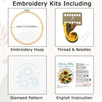 Nuberlic Sunflower Embroidery Kit - Image 8