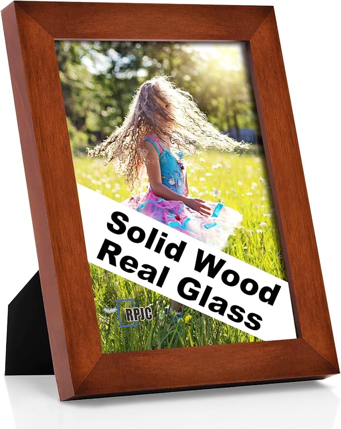 RPJC 6x8 inch Picture Frame Made of Solid Wood and High Definition Glass by RPJC