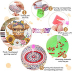8 Pack Diamond Art Coasters, Highland Cow Diamond Painting Coasters Kits | Cow - Image 3