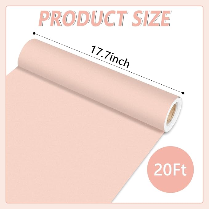 Qyeahkj Pink Bulletin Board Paper Roll Girl Blush Pink Bulletin Board - Image 2