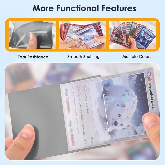 500 Pcs Card Sleeves for Trading Card, Matte Card Sleeves Deck Card Protectors - Image 4