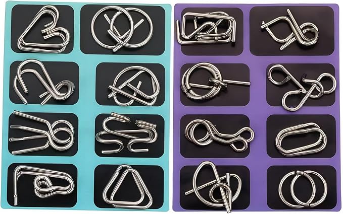Metal Brain Teaser Puzzles, Steel IQ Games Physics Mind Metal Puzzles - Image 5
