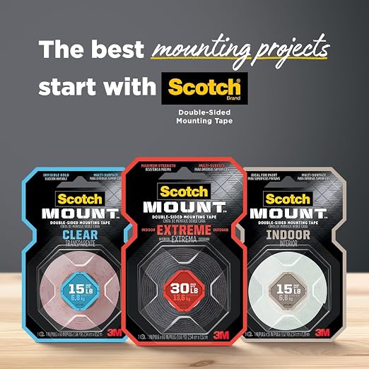 Scotch-Mount Indoor Double-Sided Mounting White Tape Mega Roll, 3/4 in x 350 in - Image 9