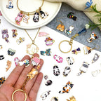 WOCRAFT 120pc Assorted Enamel Bracelet Cat Charms - Image 4