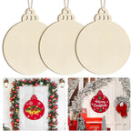 Large Size 12" Wooden Ball Ornaments to Paint, Wooden DIY Bell Blank Unfinished by Sophena