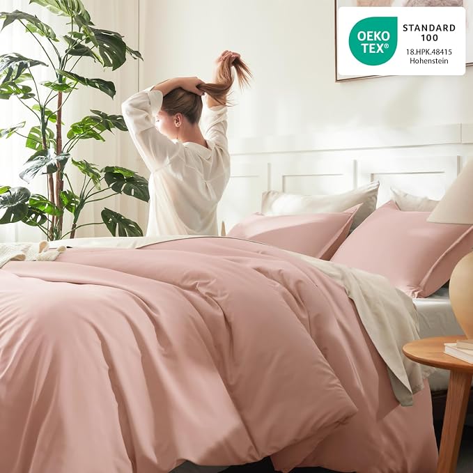 Litanika Twin XL Comforter Set Blush Pink, 2 Pieces Extra Long Dorm Bedding Sets - Image 4