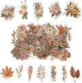 100 Pcs Autumn Flower Stickers for Scrapbooking Junk Journal Card Making by Obujopal