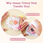 Tintnut Tie Dye Heat Transfer Vinyl, 8 Sheets 10"x12" Iron on Vinyl | - Image 3