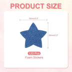 PATIKIL 2.2"x2.2" Star Foam Stickers - Image 2