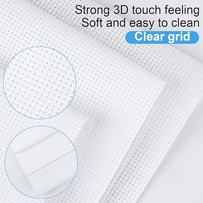 MYFAMIREA Cross Stitch Aida Fabric 16 Count, 28 by 19 Inch Large Size, Classic - Image 3