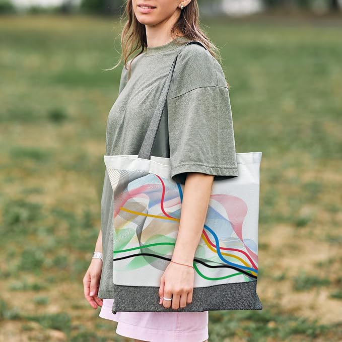 OKBA 10 pcs Sublimation Tote Bags, polyester tote bags - Image 6