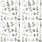 WOCRAFT 120pcs Antique Silver Cat Charm by WOCRAFT